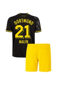 Borussia Dortmund Donyell Malen #21 Babytruitje Uit tenue Kind 2022-23 Korte Mouw (+ Korte broeken)
